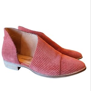 Free People rust red corduroy Royal flats euro 36 size 5.5